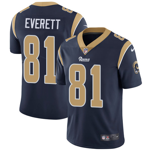 2019 men Los Angeles Rams #81 Everett dark blue Nike Vapor Untouchable Limited NFL Jersey->los angeles rams->NFL Jersey